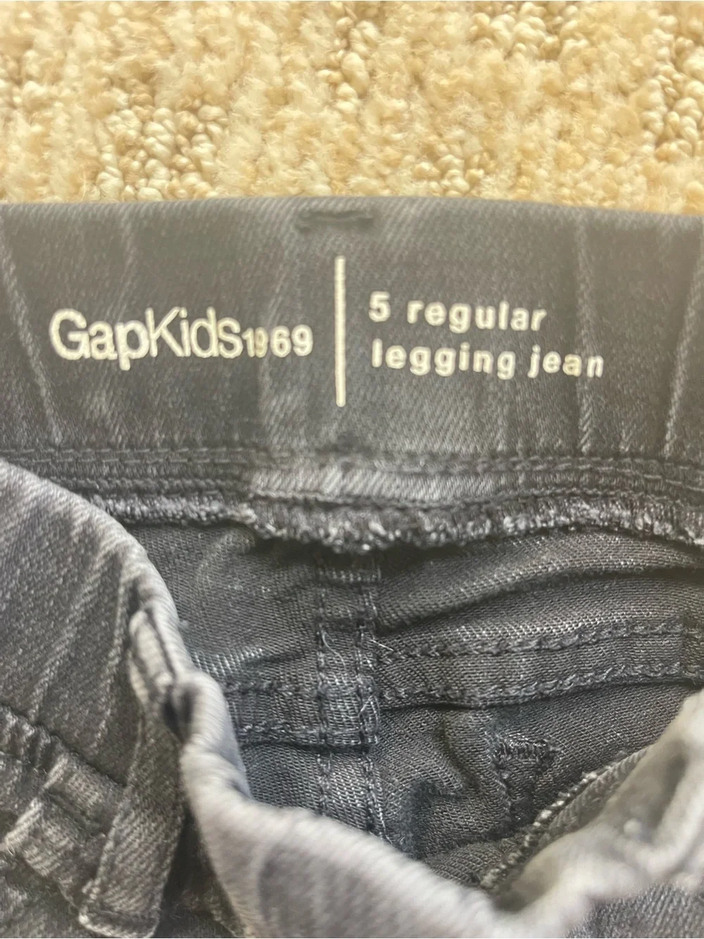 GAP Girls' Dark Gray Stretch Jeggings